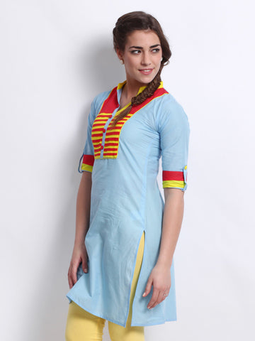 Anouk Women Sky Blue Kurta