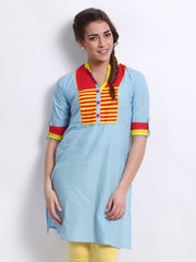 Anouk Women Sky Blue Kurta