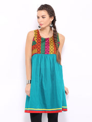 Anouk Women Blue Anarkali Kurta