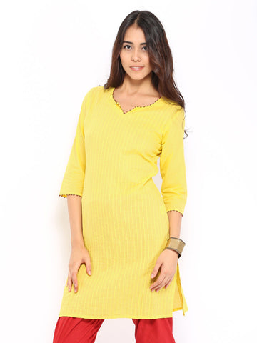 Anouk Women Yellow Kurta