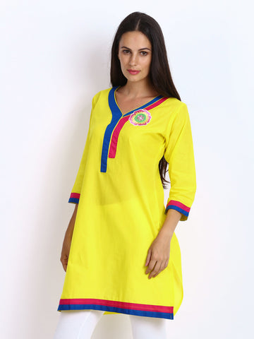 Anouk Women Yellow Kurta