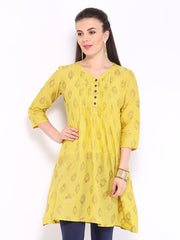 Anouk Women Yellow Printed Kurta