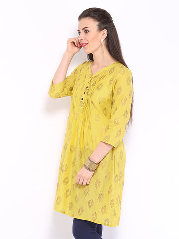 Anouk Women Yellow Printed Kurta
