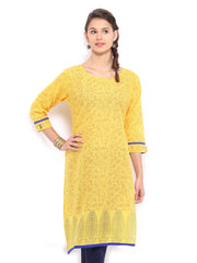 Anouk Women Yellow Printed Kurta
