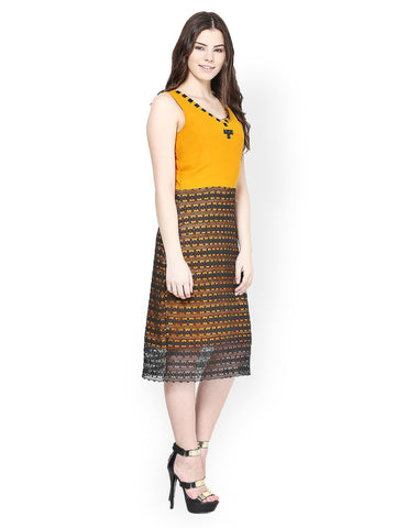 Athena Yellow Shift Dress