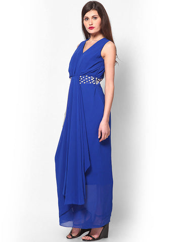 Athena Blue Embellished Gown
