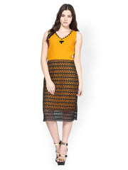 Athena Yellow Shift Dress