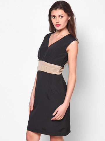 Athena Black Sheath Dress