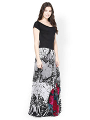 Athena Black &amp; Grey Printed Maxi Dress