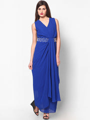 Athena Blue Embellished Gown