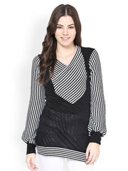 Athena Women Black &amp; White Top