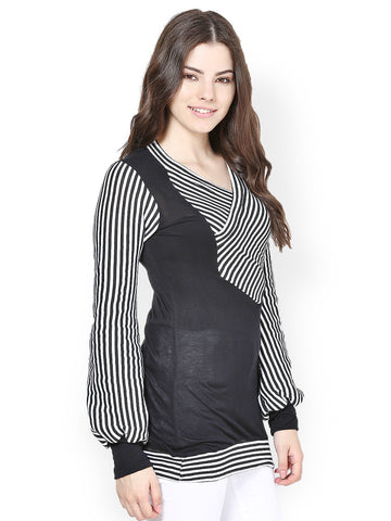 Athena Women Black &amp; White Top