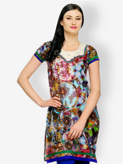 Aujjessa Women Multi Colour Printed Kurta