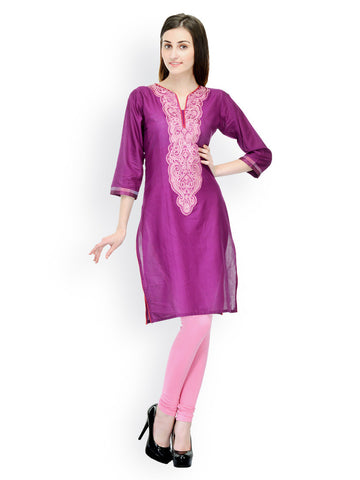 Aujjessa Women Purple Kurta