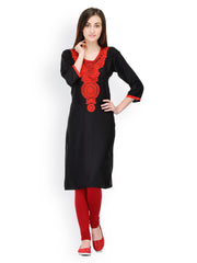 Aujjessa Women Black Kurta