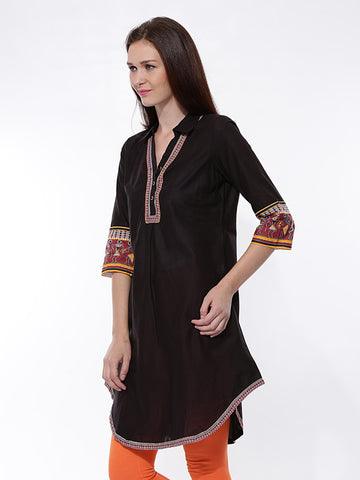 Aurelia Women Black Kurta