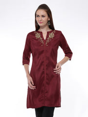 Aurelia Women Maroon Kurta