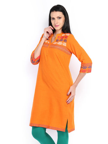 Aurelia Women Orange Kurta