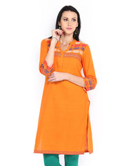Aurelia Women Orange Kurta