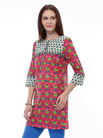 Aurelia Women Pink Printed Kurta