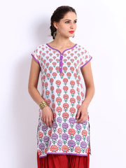 Aurelia Women White Printed Kurta