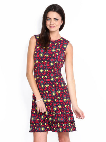 Avirate Multi-Coloured Printed Tailored Dress