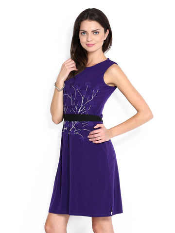 Avirate Purple Tailored Dress