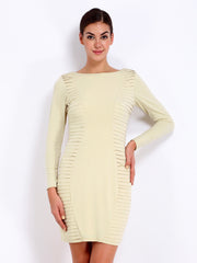 Avirate Beige Bodycon Dress