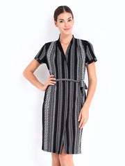 Avirate Black &amp; Grey Tailored Dress