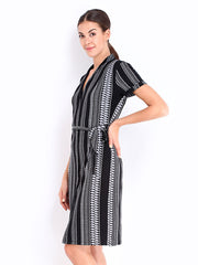 Avirate Black &amp; Grey Tailored Dress