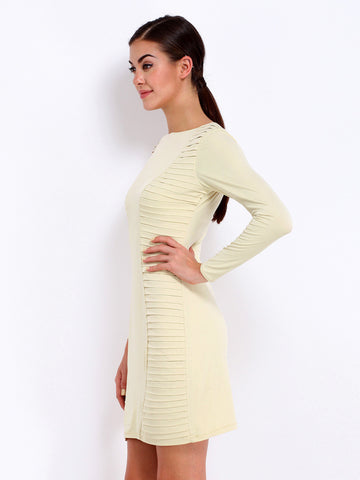 Avirate Beige Bodycon Dress
