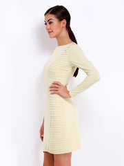 Avirate Beige Bodycon Dress