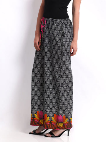 BIBA Women Black Printed Palazzo Pants