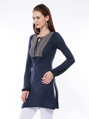 BIBA Women Blue Kurta