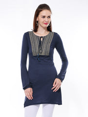 BIBA Women Blue Kurta
