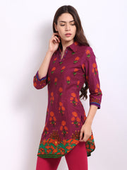 BIBA Women Pink Printed Kurta