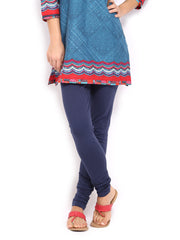 BIBA Women Navy Churidar Leggings