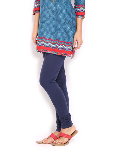 BIBA Women Navy Churidar Leggings