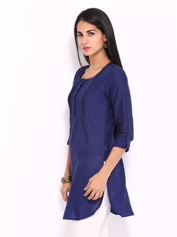 BIBA Women Navy Kurta