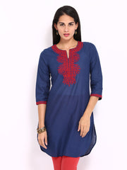 BIBA Women Navy Kurta