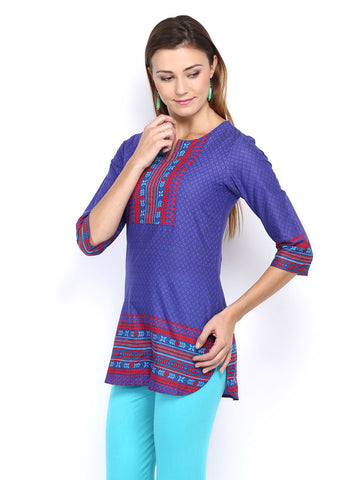 BIBA Women Navy Printed Kurti