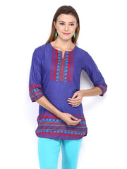 BIBA Women Navy Printed Kurti