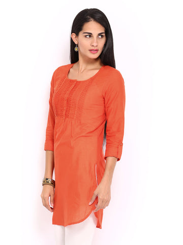 BIBA Women Orange Kurta