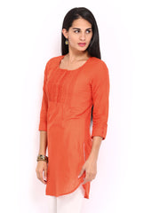 BIBA Women Orange Kurta