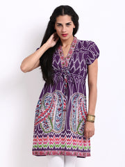 BIBA Women Purple Printed Kurta