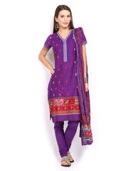 BIBA Women Purple Churidar Kurta with Dupatta