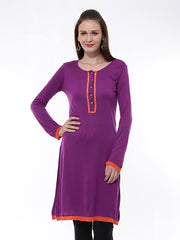 BIBA Women Purple Kurta