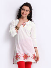 BIBA Women White Kurta