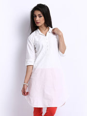 BIBA Women White Kurta