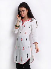 BIBA Women White Kurta